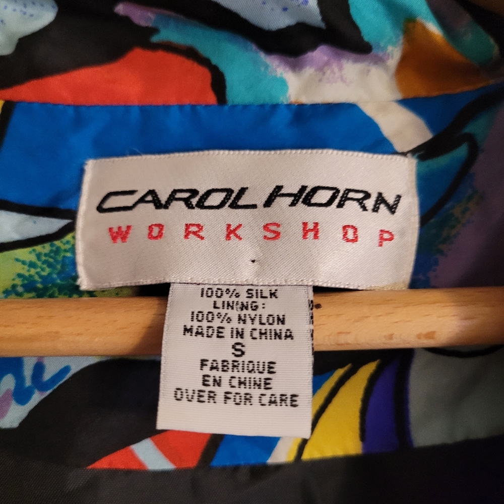 Vintage Carol Horn Workshop 100% Silk Blazer Ocean Cruise 80s - Picture 5 of 14